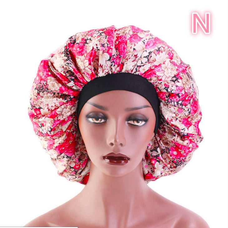 Beauty print Satin silk Bonnet sleep night cap Beauty print Satin silk Bonnet sleep night cap